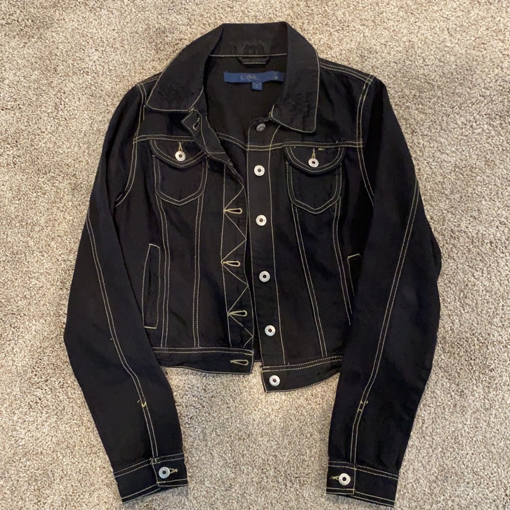 Black denim jacket